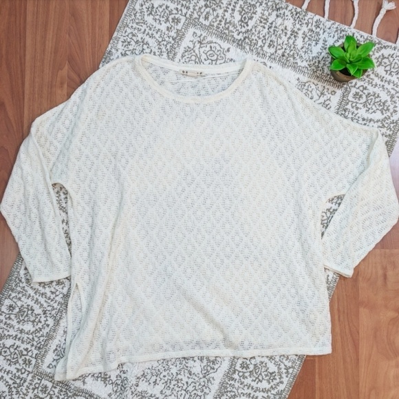 Ruff Hewn Cream Asymmetrical Sweater - Picture 1 of 6